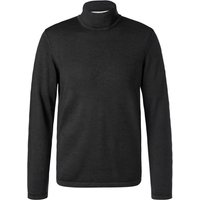 CROSSLEY Herren Rollkragenpullover grau Schurwolle unifarben von CROSSLEY