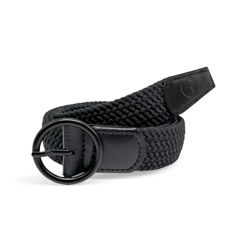 CROWNBLANKS Elastischer Stoffgürtel Gürtel Stretchgürtel Golfgürtel Dehnbarer Gürtel für Damen und Herren Breite 3.3cm Länge 90 cm bis 110 cm (Länge 100 cm) von CROWNBLANKS