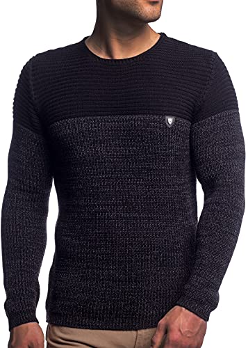 Carisma Herren - Strickpullover 7288 Streetwear Menswear Autumn/Winter Knit Knitwear Sweater CRSM CARISMA Fashion- Gr. XL, Black von Karl´s People