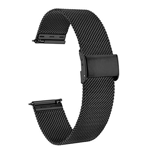 CRSUSUKJ Edelstahl Mesh Uhrenarmband Metall Ersatz Armband Smartwatch Schnellverschluss Watch Uhren Ersatzband 22mm Damen Herren schwarz CRSUSUKJ Edelstahl Mesh Uhrenarmband Metall Ersatz Armband Smartwatch Schnellverschluss Watch Uhren Ersatzband 22mm Damen Herren schwarz von CRSUSUKJ