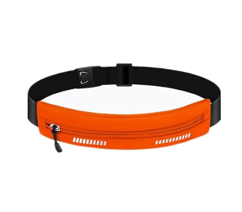 Laufgürtel,Laufgürtel für Handy,Lauftasche Jogging,Bauchtasche Damen und Herren,Hüfttasche,Sportgürtel,Running Belt zum Joggen,Laufen,Sport, Draußen,Fitness - passend für alle Smartphones(Orange) von CRSUSUKJ