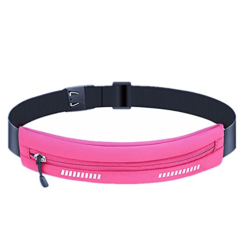 Laufgürtel,Laufgürtel für Handy,Lauftasche Jogging,Bauchtasche Damen und Herren,Hüfttasche,Sportgürtel,Running Belt zum Joggen,Laufen,Sport, Draußen,Fitness -passend für alle Smartphones(Rosa) von CRSUSUKJ