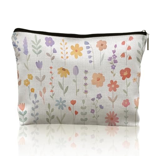 CRULTY Niedliche Make-up-Tasche mit Frühlingsblumen, Pastellblumen, Kosmetiktasche, Make-up-Tasche, niedliche Make-up-Tasche, ästhetische Make-up-Tasche, Frühlingsgeschenke für Frauen CRULTY Niedliche Make-up-Tasche mit Frühlingsblumen, Pastellblumen, Kosmetiktasche, Make-up-Tasche, niedliche Make-up-Tasche, ästhetische Make-up-Tasche, Frühlingsgeschenke für Frauen von CRULTY