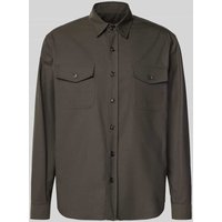 CRUNA Regular Fit Hemdjacke mit Brusttaschen Modell 'Osaka' in Khaki, Größe 52 von CRUNA