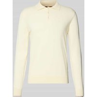 CRUNA Strickpolo mit Kentkragen in Offwhite, Größe 50 von CRUNA
