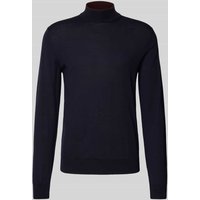 CRUNA Strickpullover mit Mock-Neck in Marine, Größe 54 von CRUNA