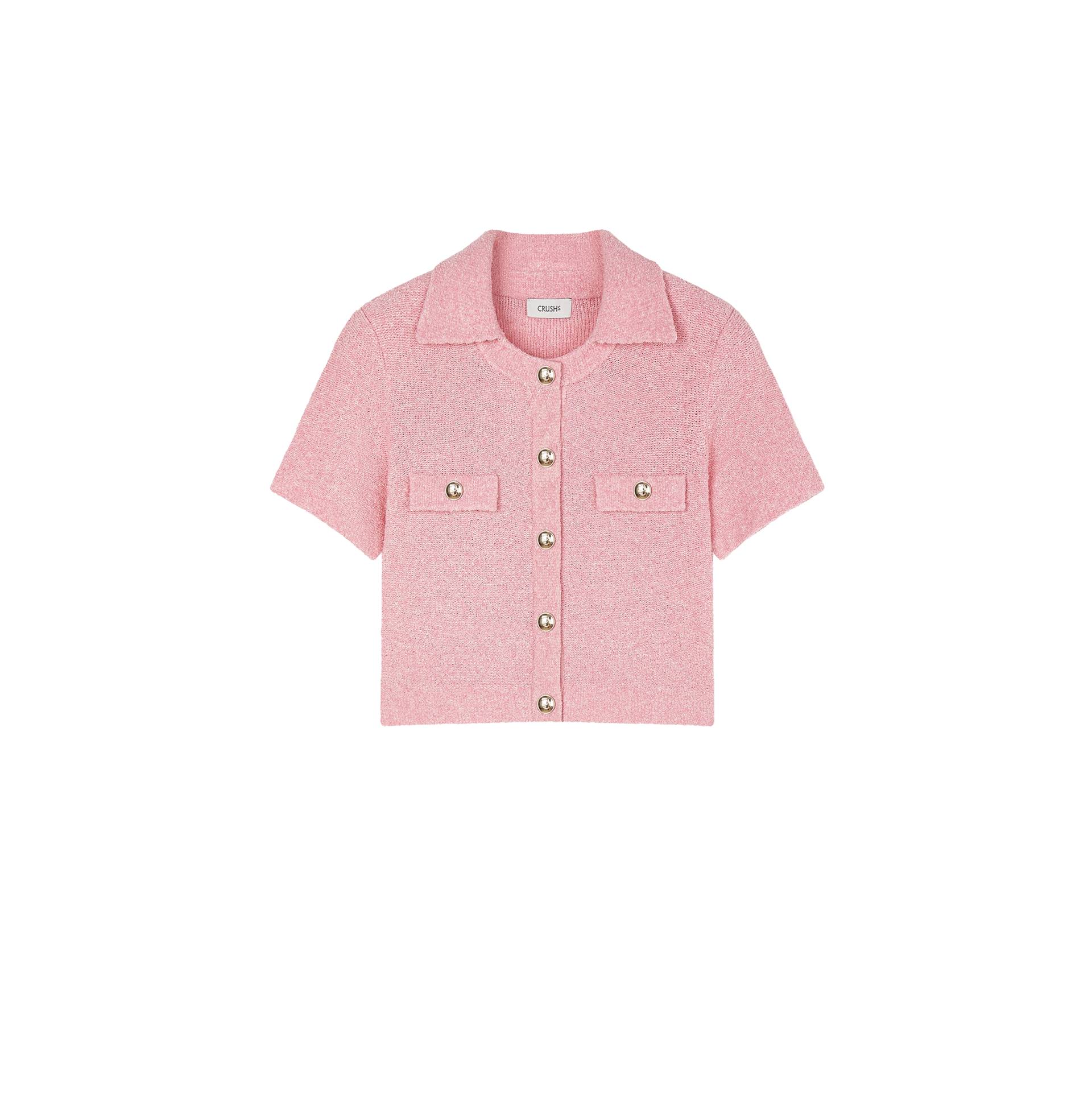 BOUCLÉ SHORT-SLEEVED JACKET - Pink - S - CRUSH Collection - Tops BOUCLÉ SHORT-SLEEVED JACKET - Pink - S - CRUSH Collection - Tops von CRUSH Collection