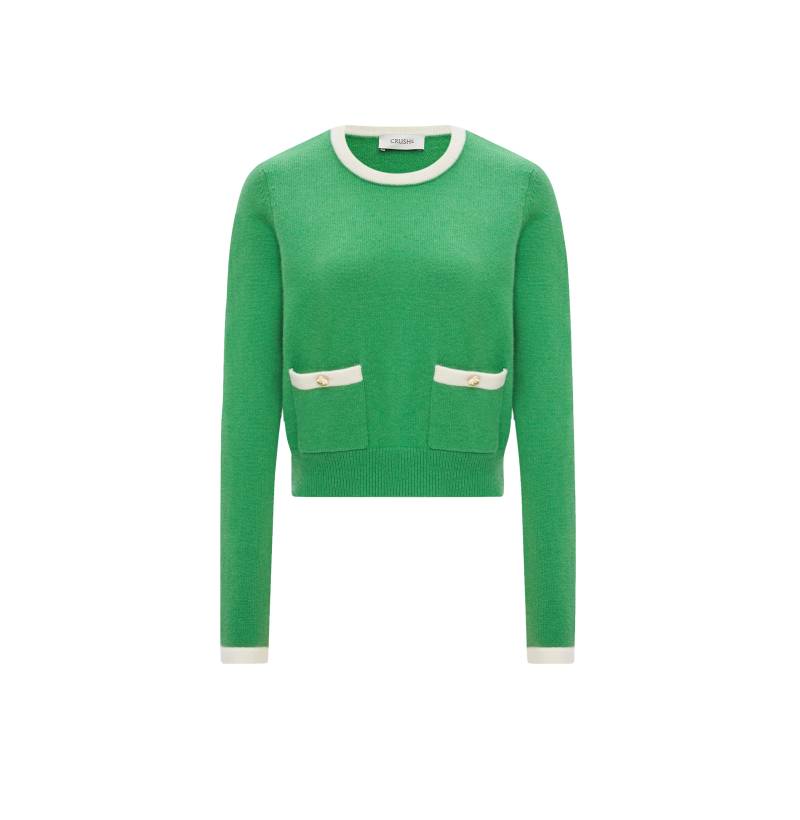 CRUSH Collection | CASHMERE COLOR-BLOCKED TOP | Women's Knitwear von CRUSH Collection