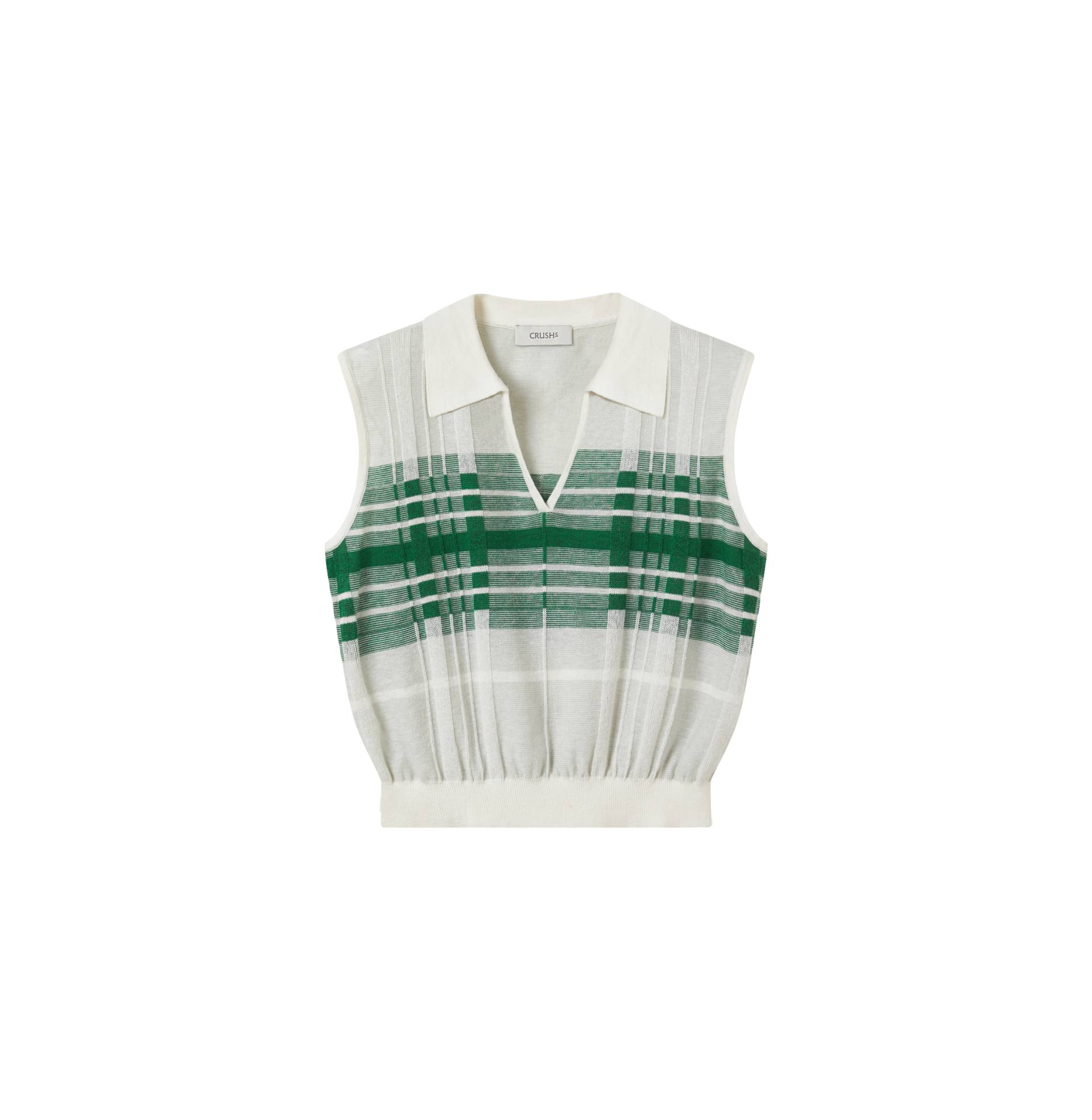 CHECKED LAPEL KNITTED VEST - Multi color - S - CRUSH Collection - Vests CHECKED LAPEL KNITTED VEST - Multi color - S - CRUSH Collection - Vests von CRUSH Collection