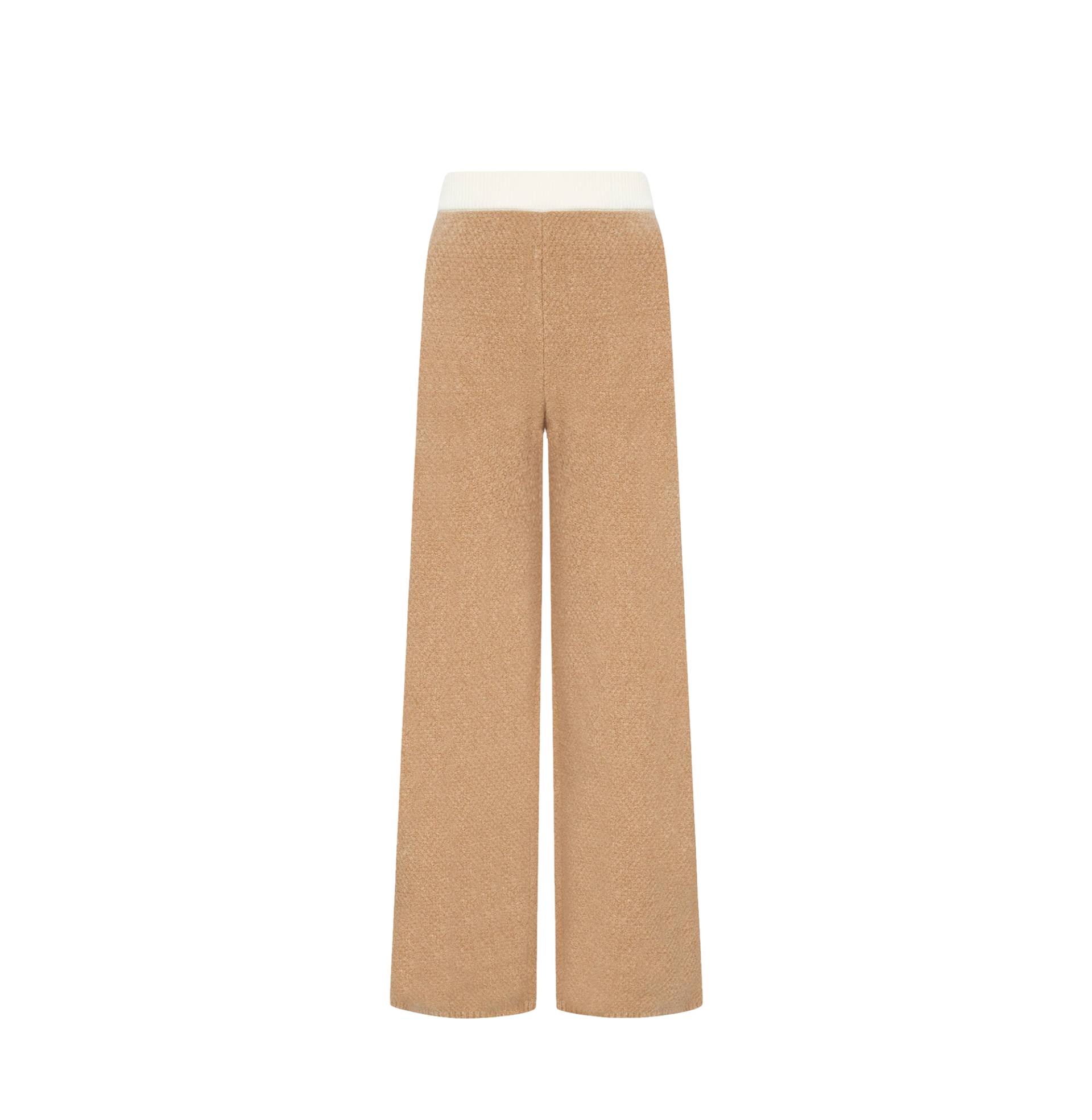 COLOR-BLOCKED TEDDY FLEECE WIDE-LEG PANTS von CRUSH Collection