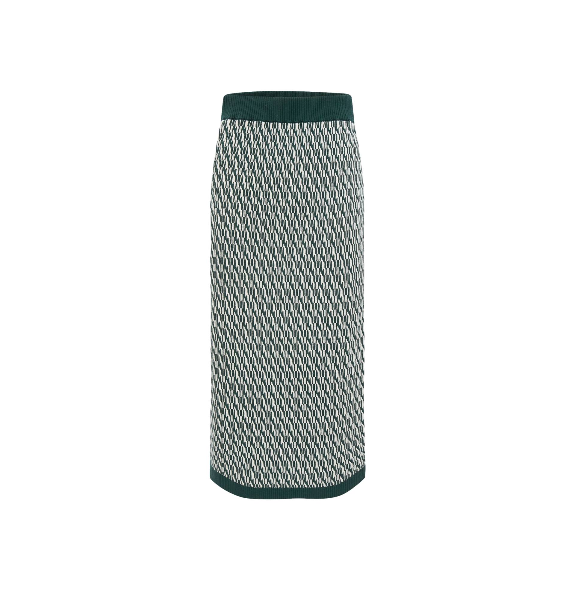 COTTON AND CASHMERE TWO-TONE SKIRT - Green - XS - CRUSH Collection - Midi skirts COTTON AND CASHMERE TWO-TONE SKIRT - Green - XS - CRUSH Collection - Midi skirts von CRUSH Collection