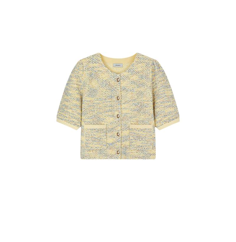 CRUSH Collection | FANCY BOUCLÉ SHORT-SLEEVED JACKET | Women's Cardigans von CRUSH Collection