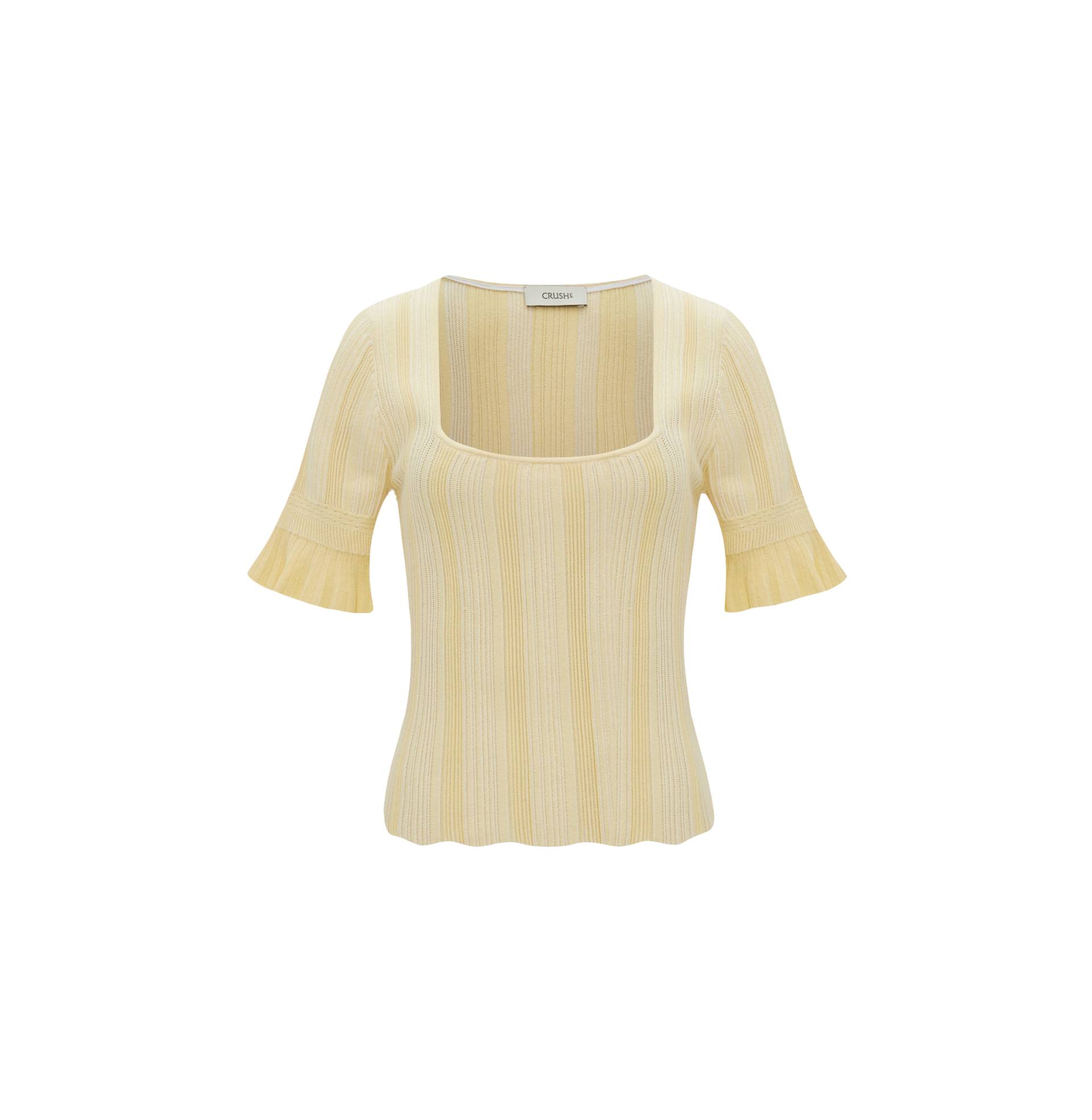 FLARED SQUARE NECK TOP von CRUSH Collection