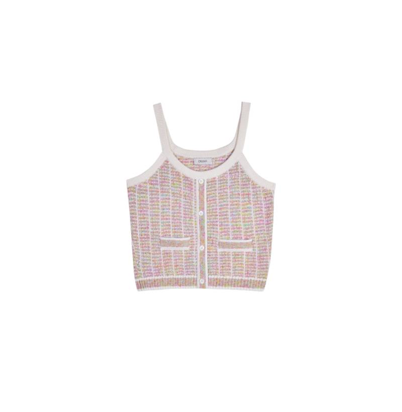 CRUSH Collection | MULTICOLOR GRADIENT TANK TOP | Women's Pink Crop tops von CRUSH Collection