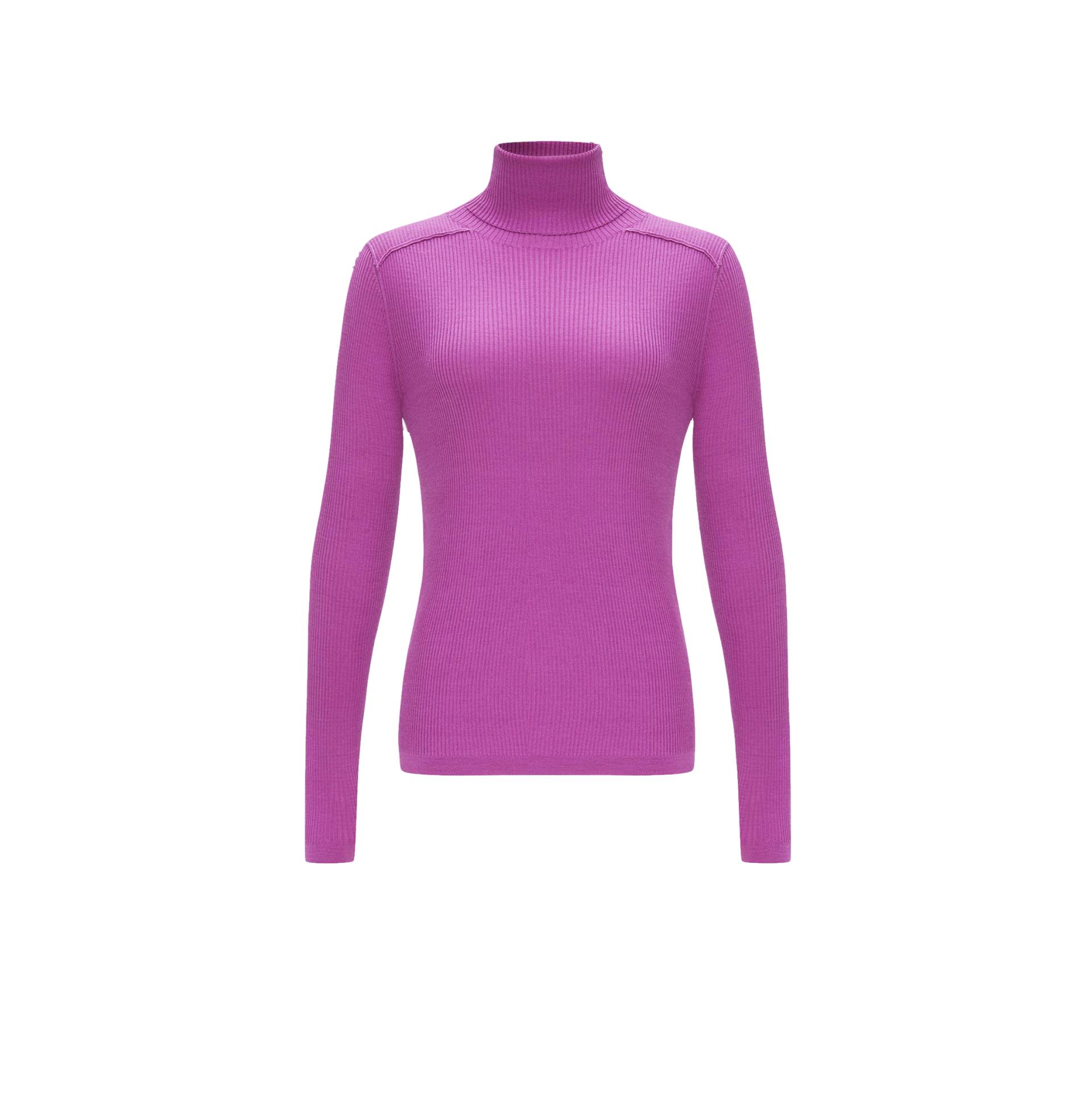 SILK AND CASHMERE RIBBED TURTLENECK TOP - CRUSH Wear von CRUSH Collection