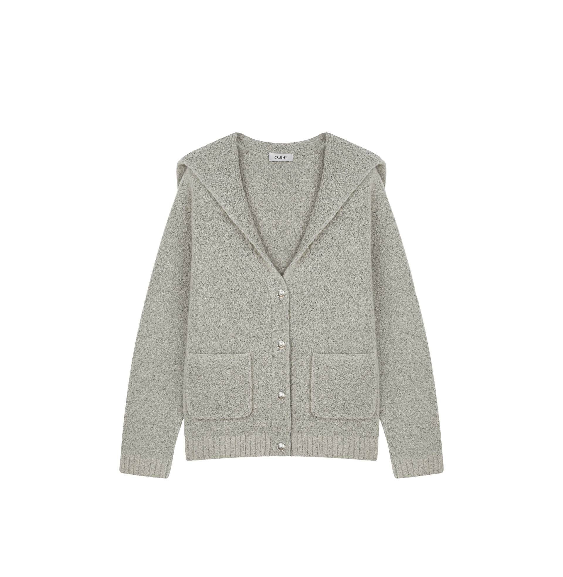 TEDDY BOUCLÉ CARDIGAN - Grey - M - CRUSH Collection - Cardigans von CRUSH Collection