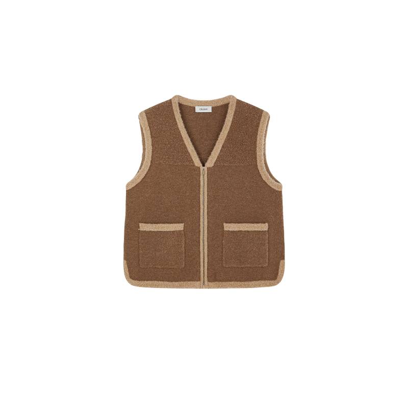 CRUSH Collection | TEDDY BOUCLÉ WAISTCOAT | Women's Brown Vests von CRUSH Collection