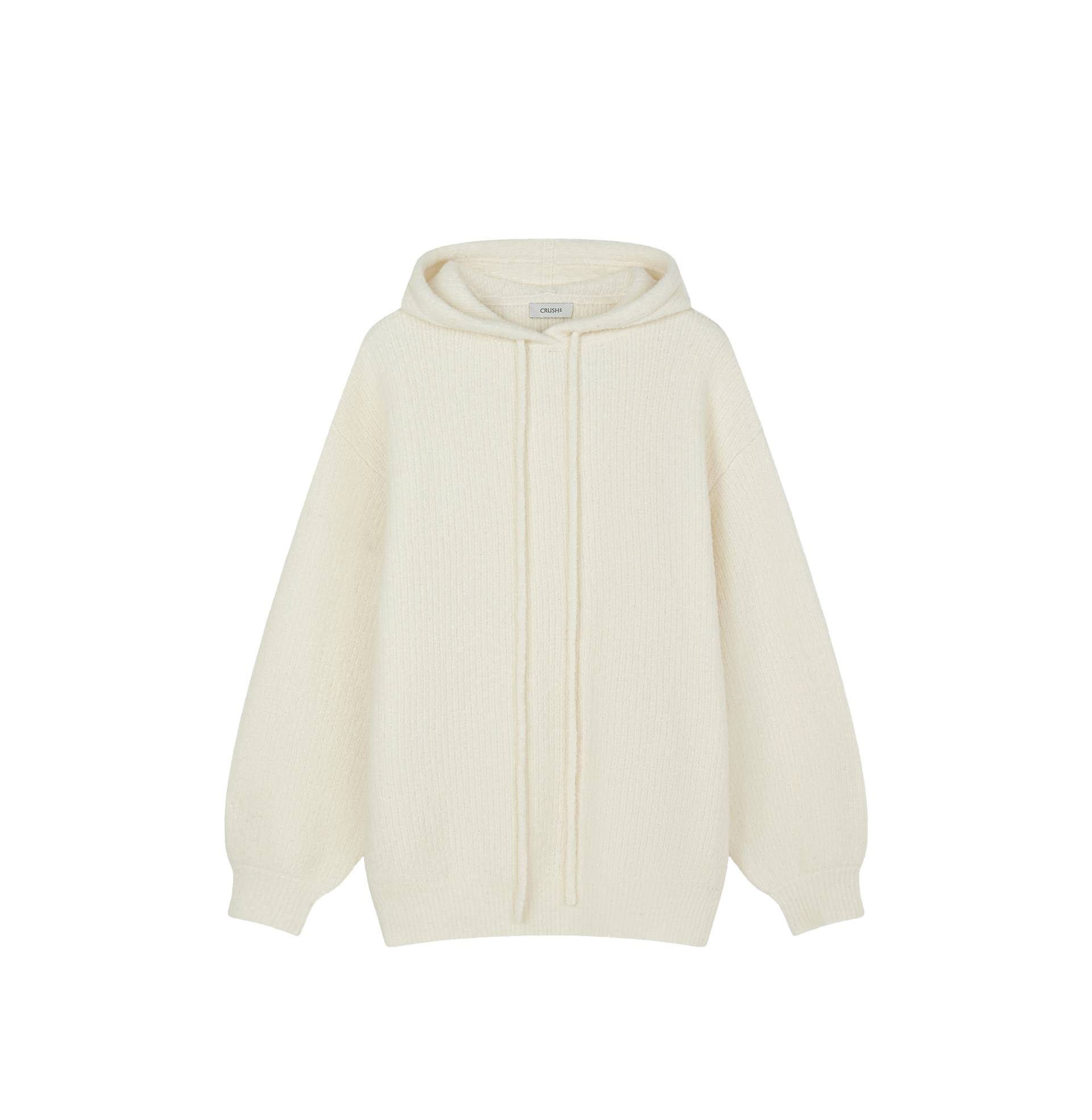 TEDDY FLEECE HOODIE - White - M - CRUSH Collection - Hoodies von CRUSH Collection