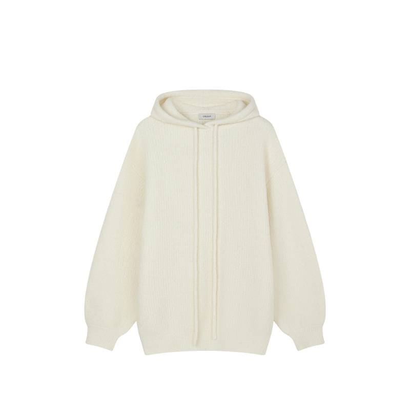 CRUSH Collection | TEDDY FLEECE HOODIE | Women's White Hoodies von CRUSH Collection