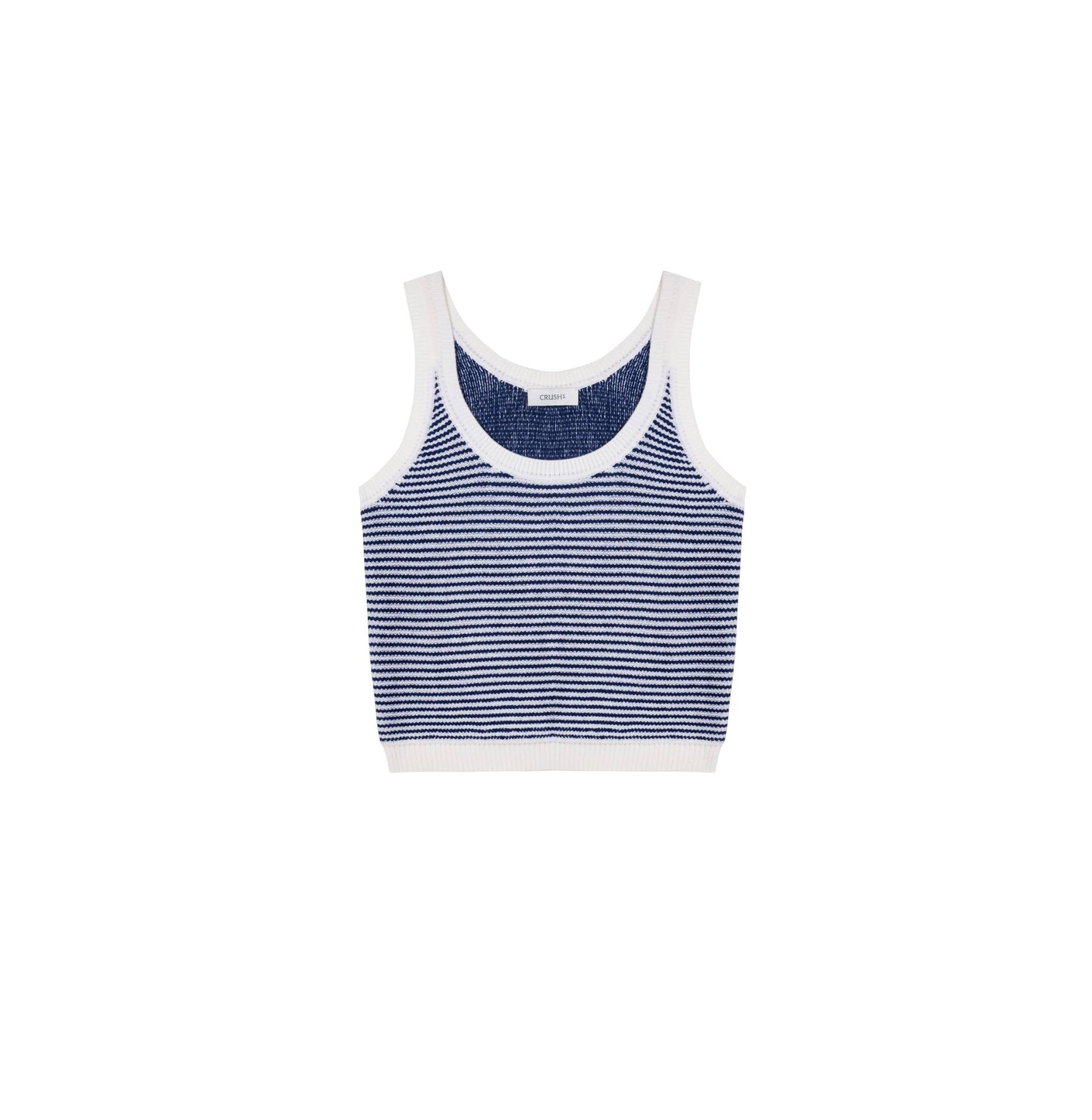 WOOL STRIPED U-NECK TANK TOP - Yellow - M - CRUSH Collection - Knitwear WOOL STRIPED U-NECK TANK TOP - Yellow - M - CRUSH Collection - Knitwear von CRUSH Collection