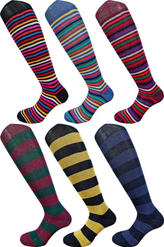 CRV PAJAMAS AND SOCKS CRAVANA Kurze und lange Herrensocken aus warmer Baumwolle, gemustert, gestreift, perfekt für die kalte Jahreszeit, hohe italienische Mode, hergestellt in Italien, 8112, 42-44 von CRV PAJAMAS AND SOCKS CRAVANA