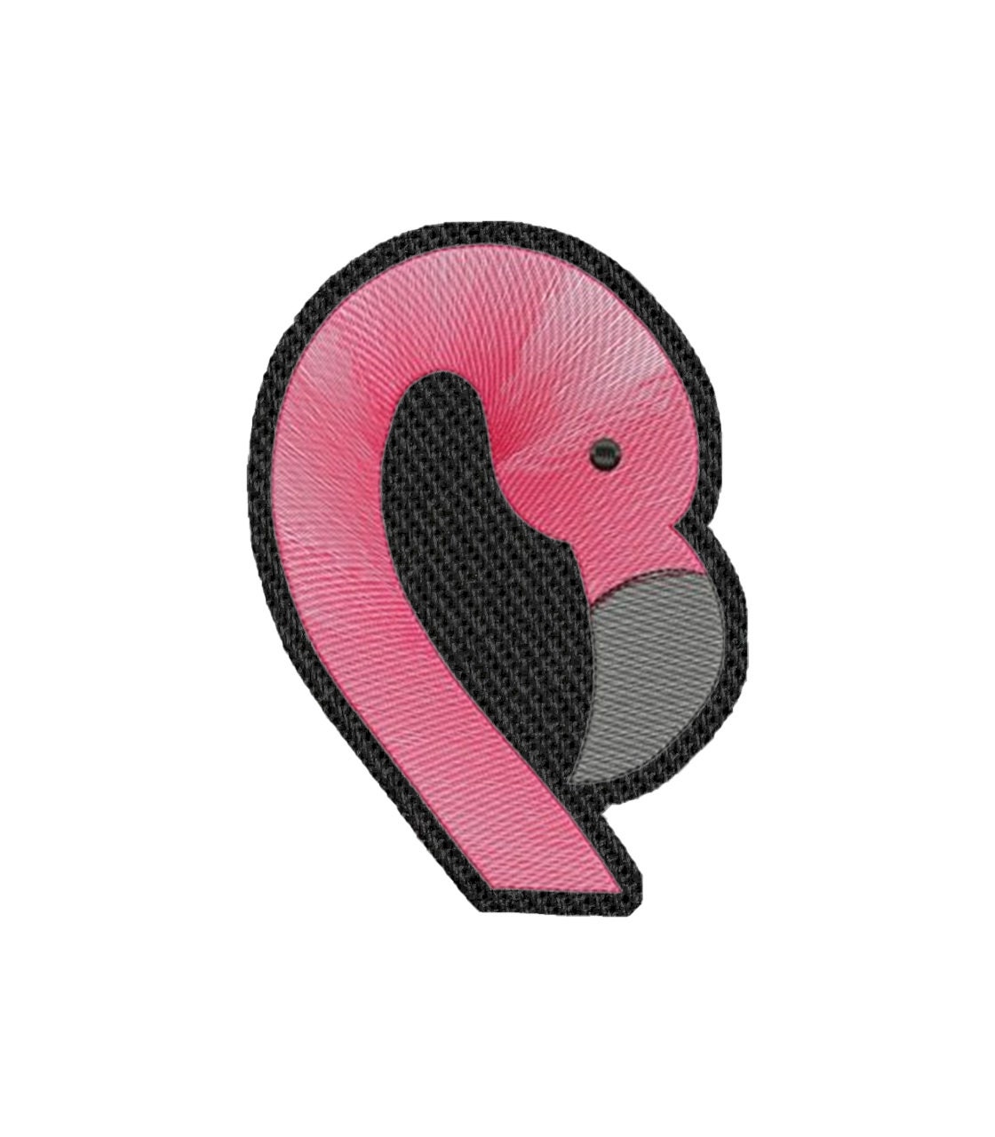 Flamingo Kopf Bügelaufnäher/Aufnäher Bestickte Patches - Tiere Vögel Kulturen Stickerei Frauen Applikation Verdienst Anstecker Für Bekleidung Jacke von CRWPatches