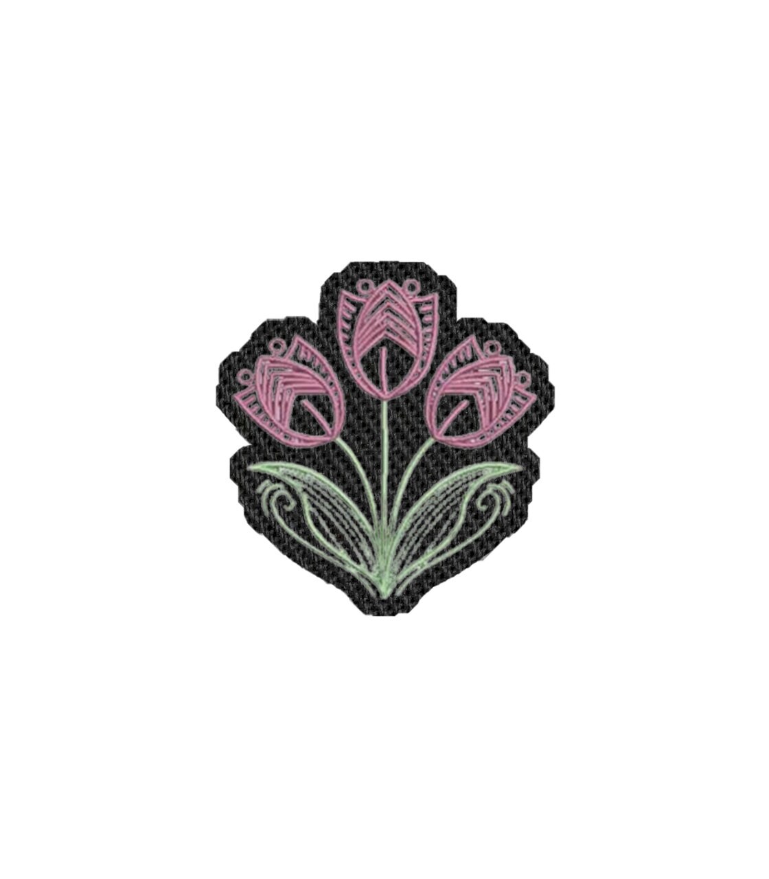 Tulpen Bügelbilder Blumen Aufnäher/Bestickte Patches - Florale Gartenstickerei Frauen Applikation Verdienst Anstecker Für Bekleidung Jacke von CRWPatches