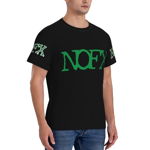 NOFX Herren-T-Shirt, kurzärmelig, schwarz, Rundhalsausschnitt, weiches T-Shirt für Fans, Schwarz , M NOFX Herren-T-Shirt, kurzärmelig, schwarz, Rundhalsausschnitt, weiches T-Shirt für Fans, Schwarz , M von CRYBF