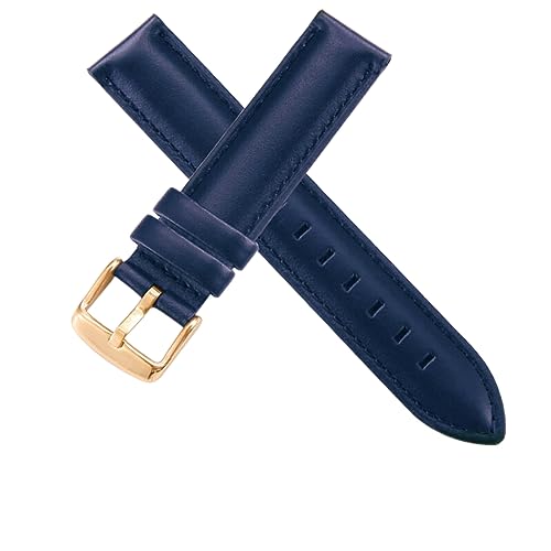 CRYSEU Uhrenarmbänder, Herren- und Damen-Lederarmband 13 mm 14 mm 16 mm 17 mm 18 mm 19 mm 20 mm(Brown-reddish gold,14mm) von CRYSEU