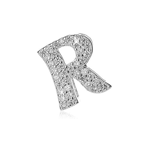 CRYSLOVE Alphabet Buchstabe Charm Bead 925 Sterling Silber Zirkonia Brief Charm Anhänger für Armbändern Halskette DIY von CRYSLOVE