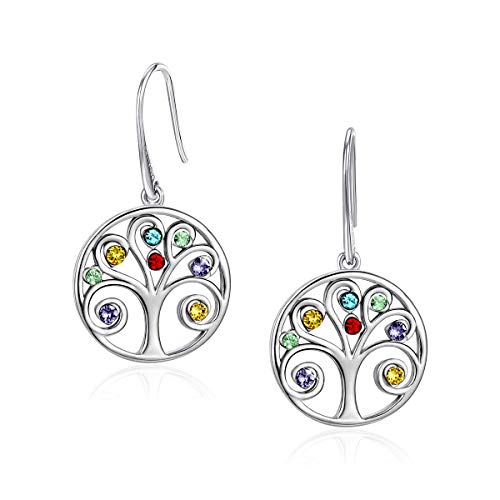 CRYSLOVE Baum des Lebens Ohrringe Damen 925 Sterling Silber Lebensbaum Haken Ohrringe für Frauen Mädchen,Original Design Style, Modeschmuck, Exquisite Geschenkbox von CRYSLOVE
