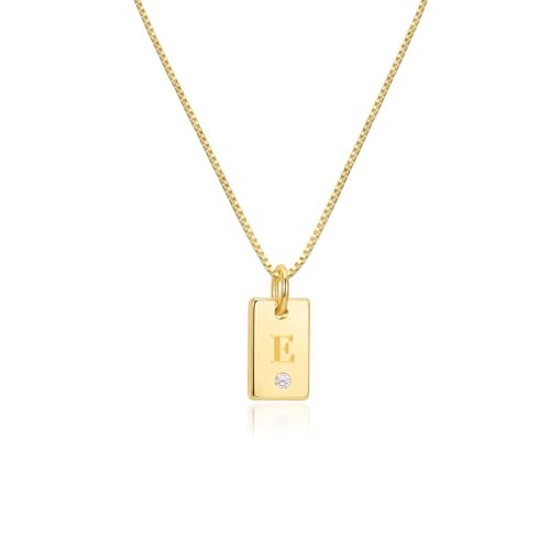 CRYSLOVE Gold Initial Halsketten für Frauen Mädchen 925 Sterling Silber 14K Gold A-Z Anhänger Kette Trendy Personalisierte Name Halskette Muttertag Schmuck Geschenke für sie von CRYSLOVE
