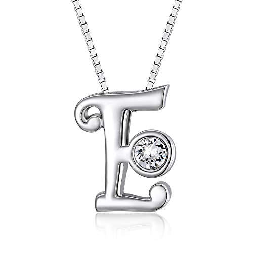 CRYSLOVE Initialen Kette Halskette Initiale Alphabet A-Z Kristall Buchstaben Anhänger Halskette,Schmuck Damen, kette mit Name von CRYSLOVE