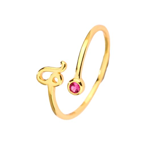 CRYSLOVE Sternzeichen Zehenringe für Damen 14K Goldgefüllt 12 Konstellation Sternzeichen Zirkonia Verstellbarer Offene Fingerring Toe Ring,Strand Sommer Fuß Schmuck (Löwe) von CRYSLOVE