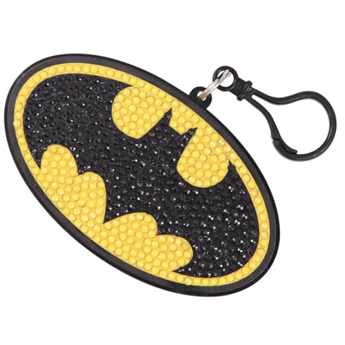 CRYSTAL ART - Charm-Set für Rucksack mit Diamanten, Geschenkidee für kreatives Spielzeug für Mädchen und Jungen – Handarbeit, DC Comics – Batman-Logo CRYSTAL ART - Charm-Set für Rucksack mit Diamanten, Geschenkidee für kreatives Spielzeug für Mädchen und Jungen – Handarbeit, DC Comics – Batman-Logo von CRYSTAL ART