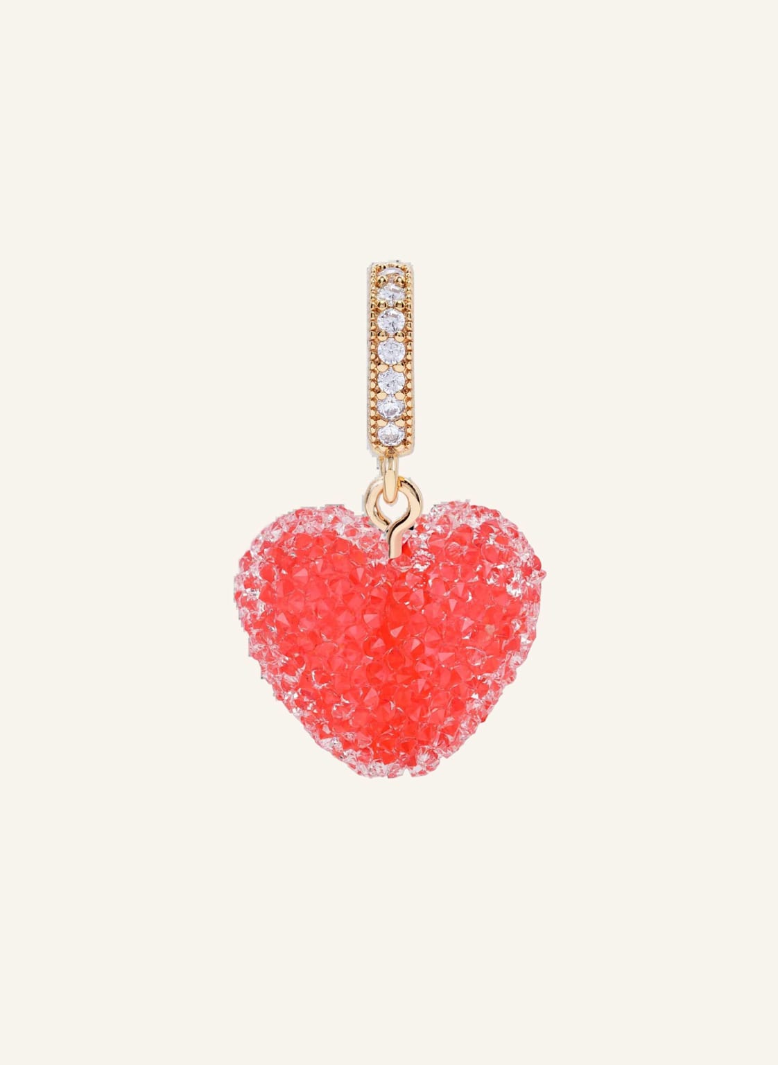 Crystal Haze Anhänger Jelly Heart Rouge Pave By Glambou gold von CRYSTAL HAZE