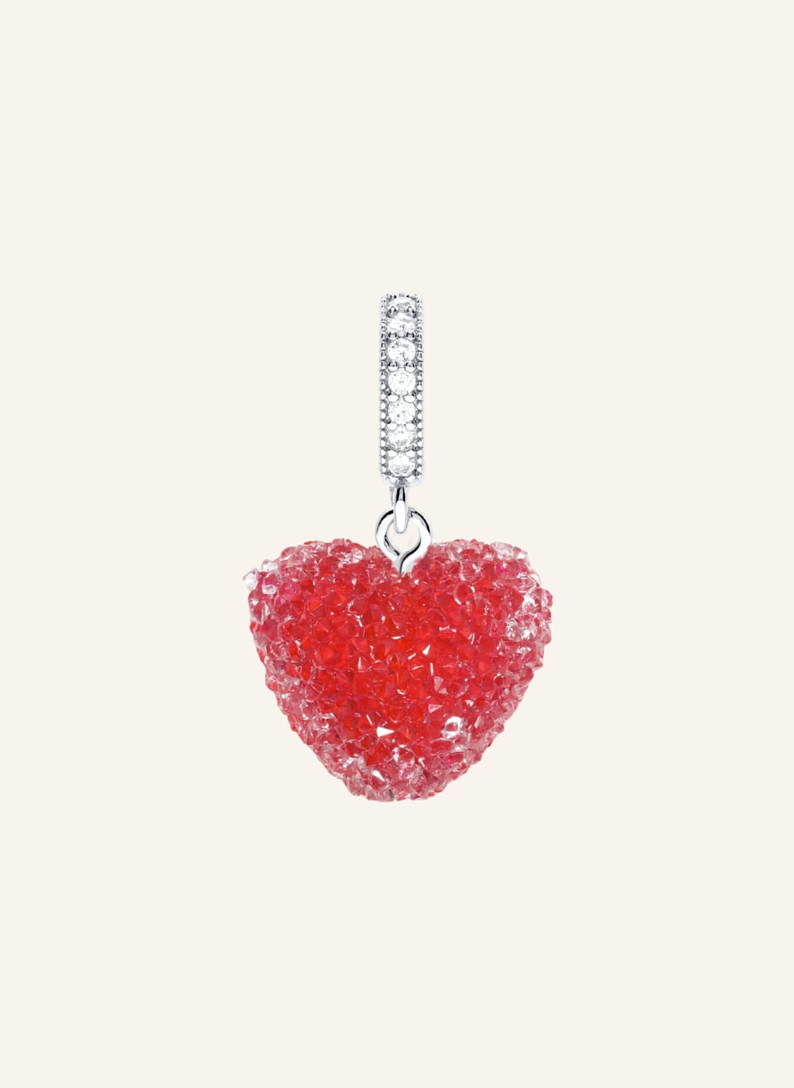 Crystal Haze Anhänger Jelly Heart Rouge Pave By Glambou silber von CRYSTAL HAZE