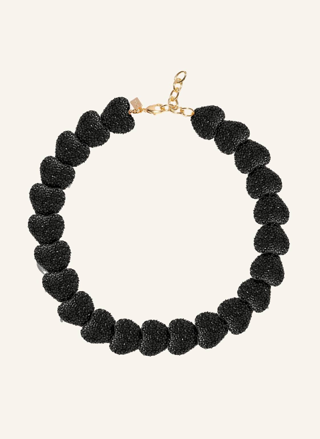Crystal Haze Halsketten Jelly Heart Necklace Midnight By Glambou gold von CRYSTAL HAZE