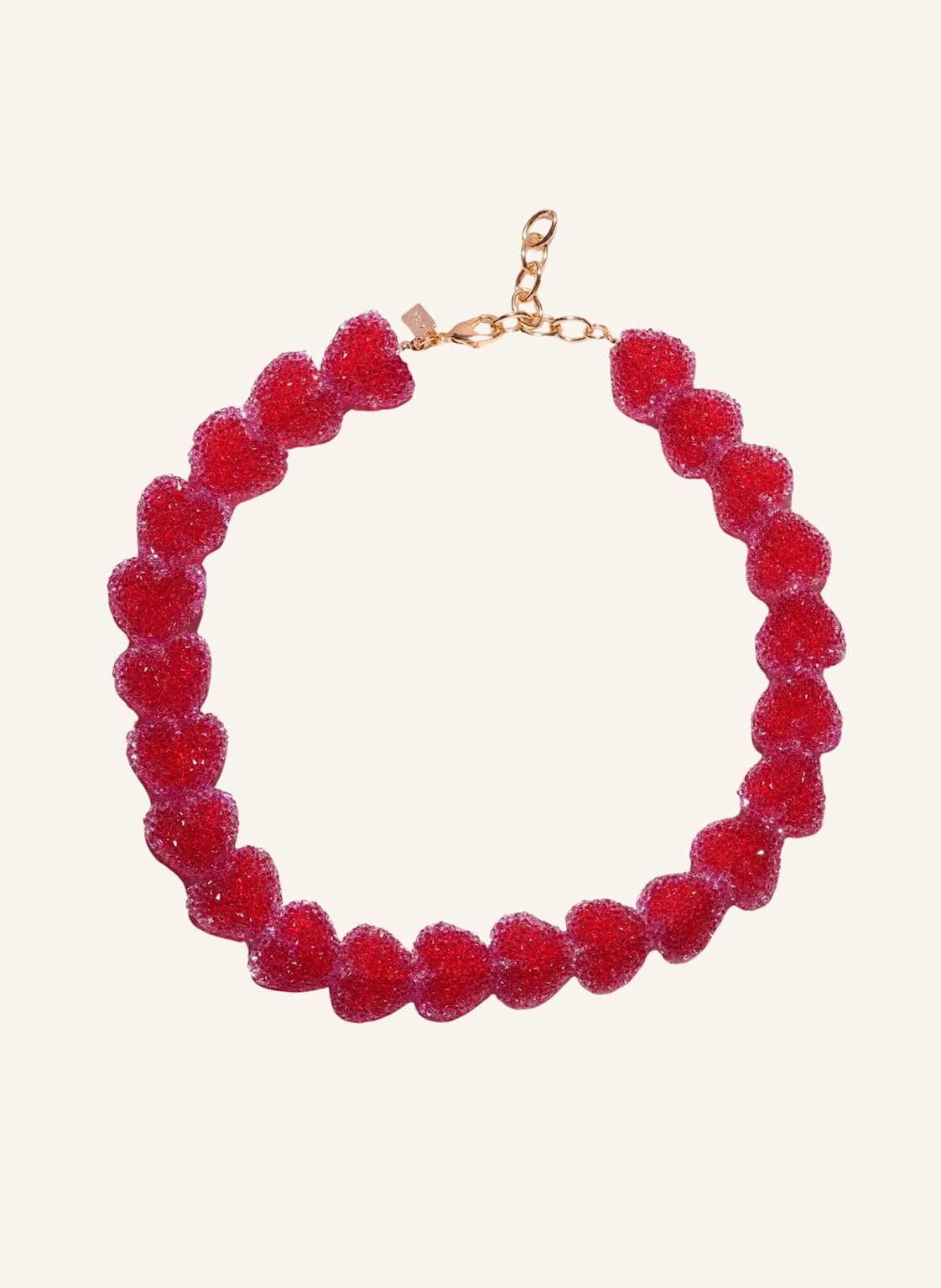 Crystal Haze Halsketten Jelly Heart Rouge By Glambou gold von CRYSTAL HAZE