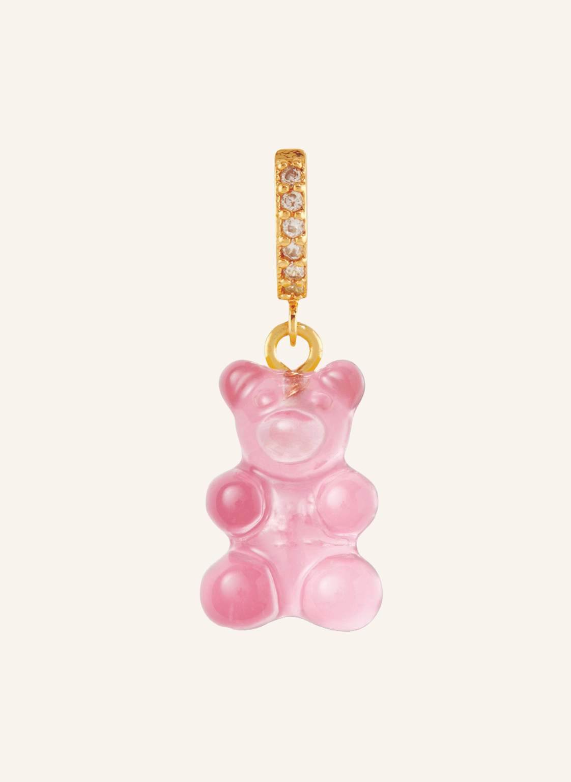 Crystal Haze Single-Ohrring Bubblegum Nostalgia Bear Hoop By Glambou rosa Crystal Haze Single-Ohrring Bubblegum Nostalgia Bear Hoop By Glambou rosa von CRYSTAL HAZE