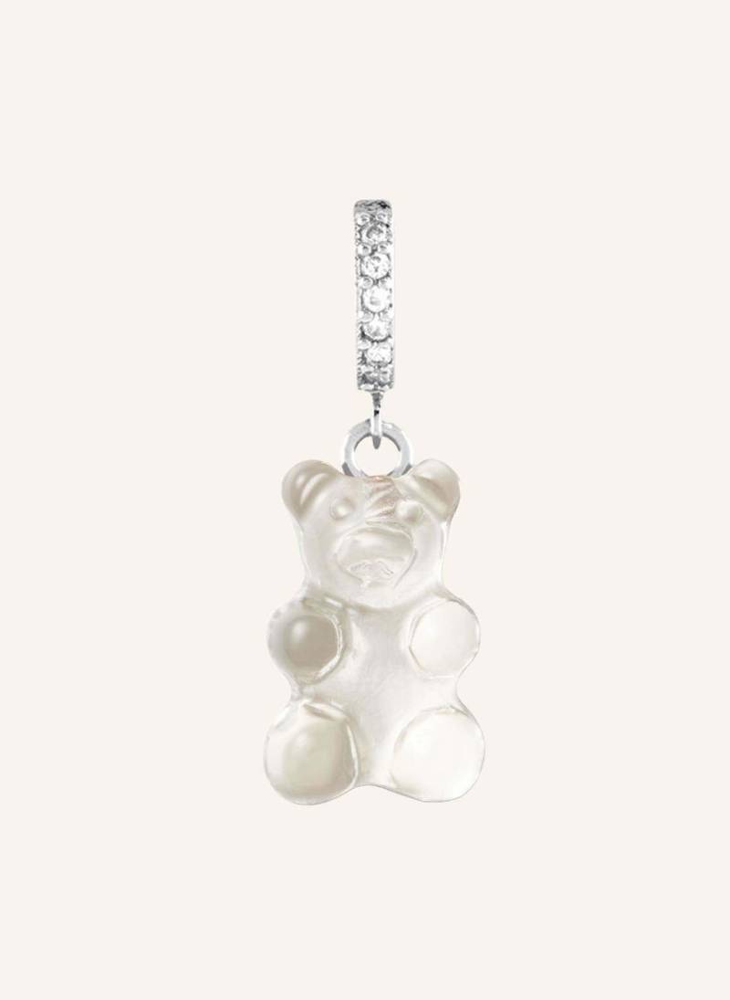 Crystal Haze Single-Ohrring Iced Nostalgia Bear Hoop By Glambou weiss von CRYSTAL HAZE