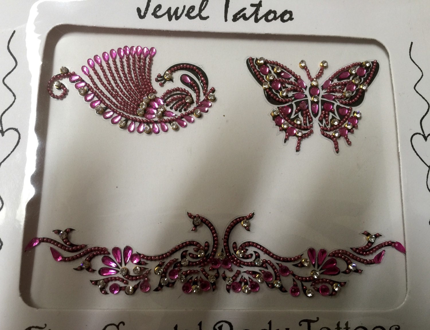 Body Decor Selbstklebende Wiederverwendbare Kristall Tattoos By Definitions Peacock Schmetterling Kombinationen Japan Kunst von CRYSTALBODYART