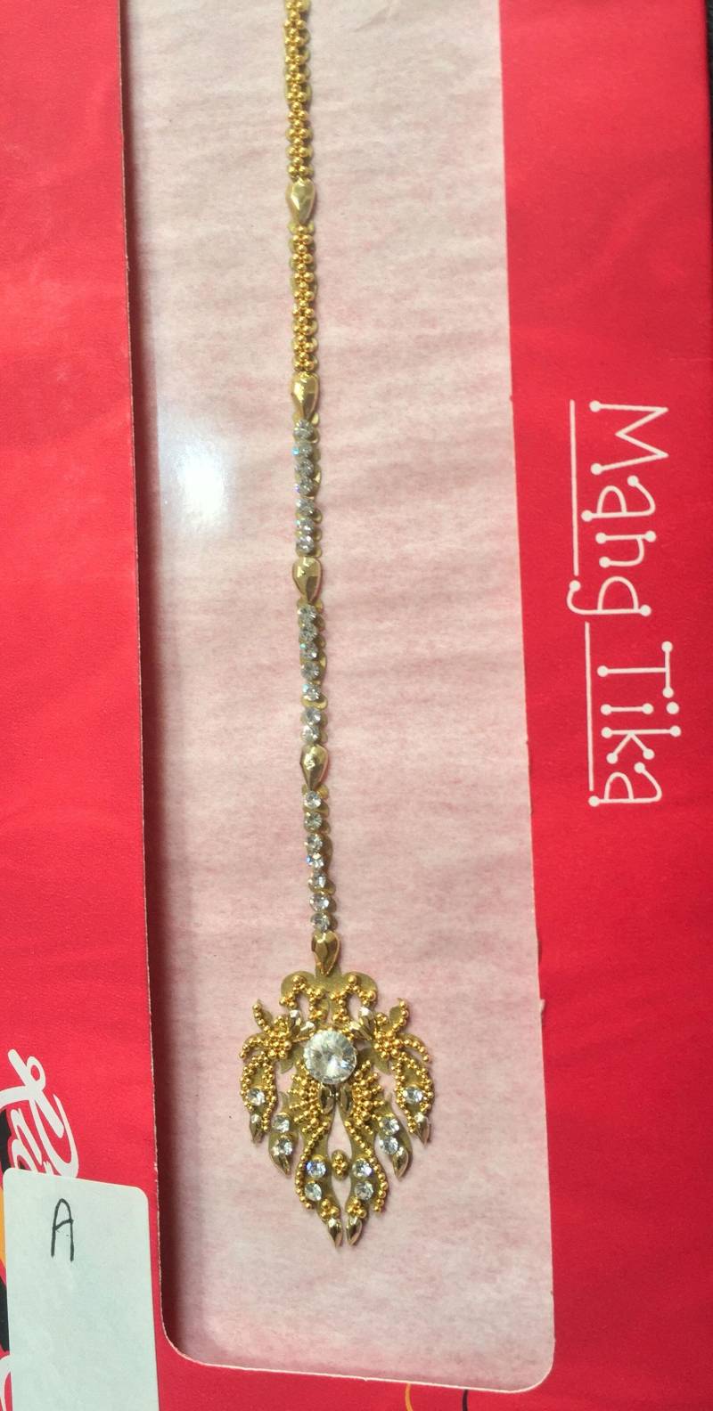 Bollywood Braut Mang Tikka, Prinzessin Körper/Gesicht Dekor Gold Mit Swarovski Stein, Selbstklebende Wiederverwendbare Berühmtheit von CRYSTALBODYART