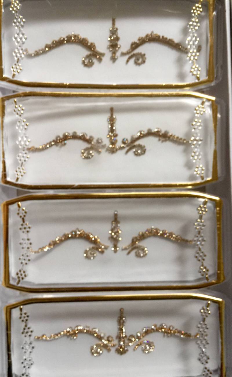 Handgeschnitten Und Verkrustet Mit Swarovski Steinen, Hübsches Braut Kopfstück Oder Als Body Dekor Tramp Stempel Gold Silber, Couture Rampe von CRYSTALBODYART