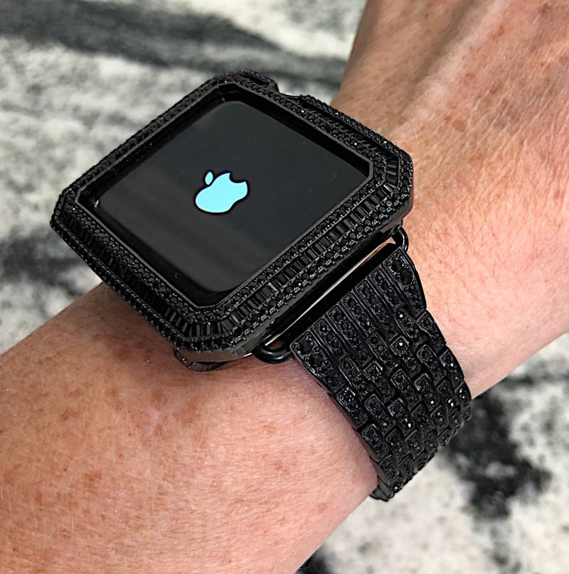 Exklusive Crystal Apple Watch Band Und Oder Lab Bezel Fall Cover Bumper Bling Bands Protector von CRYSTALandBLING