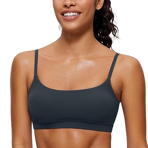 CRZ YOGA Butterluxe Damen Gepolstert Sport BH Ohne Bügel Verstellbar Spaghetti Träger Yoga Bra Fitness Crop Tops Echte Marine 38 CRZ YOGA Butterluxe Damen Gepolstert Sport BH Ohne Bügel Verstellbar Spaghetti Träger Yoga Bra Fitness Crop Tops Echte Marine 38 von CRZ YOGA