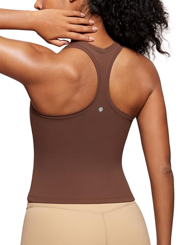 CRZ YOGA Butterluxe Damen Gym Ärmelloses Shirt Sommer Yoga Tank Top Racerback Lang Sport Tops Fitness Blickdichte Oberteile Kaffeebraun 40 CRZ YOGA Butterluxe Damen Gym Ärmelloses Shirt Sommer Yoga Tank Top Racerback Lang Sport Tops Fitness Blickdichte Oberteile Kaffeebraun 40 von CRZ YOGA