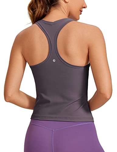 CRZ YOGA Butterluxe Damen Gym Ärmelloses Shirt Sommer Yoga Tank Top Racerback Lang Sport Tops Fitness Blickdichte Oberteile Tornado 38 von CRZ YOGA