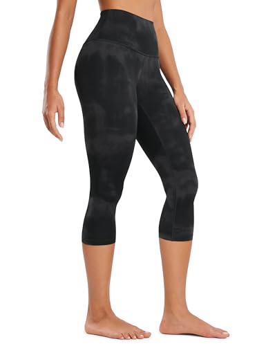 CRZ YOGA Butterluxe Damen High Waist 3/4 Leggings Capri Blickdicht Sport Yoga Fitness Sommer Sporthose - 48cm Schwarze Tie-Dye-Blumen 40 CRZ YOGA Butterluxe Damen High Waist 3/4 Leggings Capri Blickdicht Sport Yoga Fitness Sommer Sporthose - 48cm Schwarze Tie-Dye-Blumen 40 von CRZ YOGA