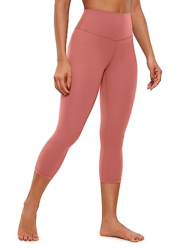 CRZ YOGA Butterluxe Damen High Waist 3/4 Leggings Capri Blickdicht Sport Yoga Fitness Sommer Sporthose - 53cm Briar Rose 36 von CRZ YOGA